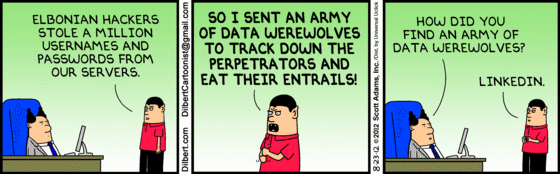 Dilbert uses linked in