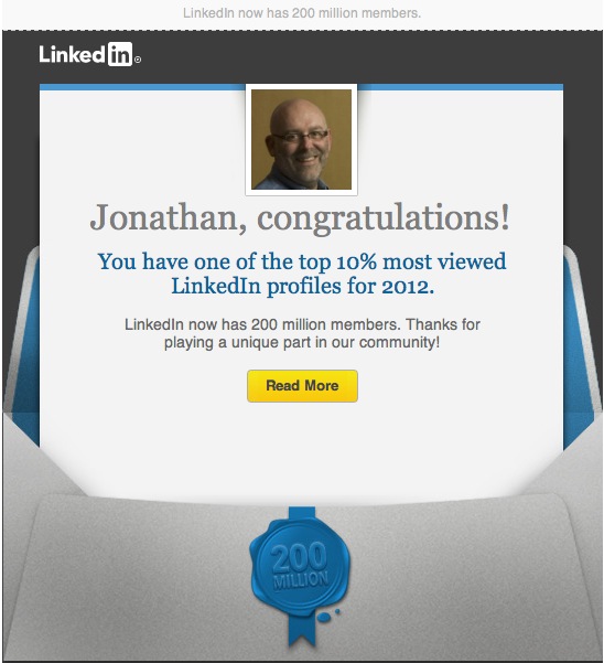 LinkedIn one out of 20 million