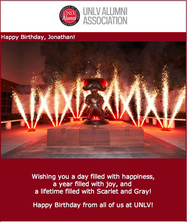 Birthday Wishes from UNLV