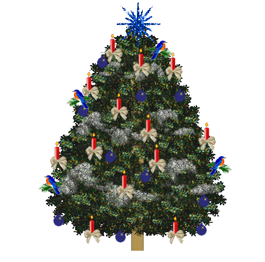 Christmas tree with blinking lights